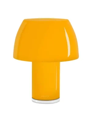 Nemo LED dobíjecí stolní lampa Lorosae, žlutá, sklo, IP54, USB Aktuální