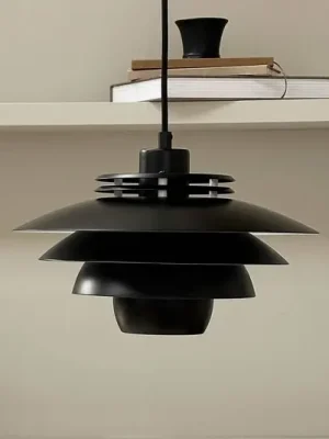 Dyberg Larsen závěsná lampa Ejka mini, černá, Ø 30 cm, kov Omezená Nabídka