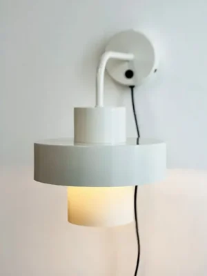 Super Cena Dyberg Larsen nástěnné svítidlo Stoke, tmelově bílá, Ø 20 cm, kov