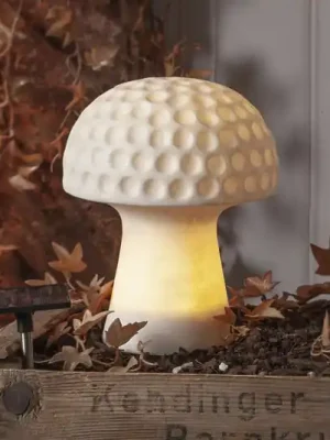 Aktuální Solární světlo Sandy LED, 24 cm, bílé, plastové, ve tvaru hřibu