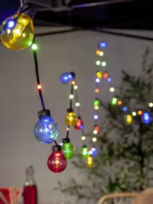 Sleva LED pohádková světla Bolla, barevná, plastová Délka 5,3 m 20-flg.