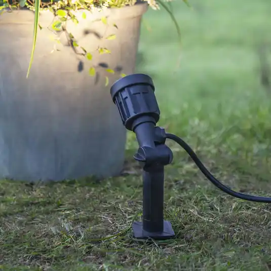 Zemní bodový reflektor LED 418-92-1, černý plast, otočný Super Cena
