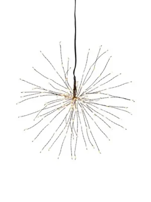 Dokud Zásoby Vydrží Závěsné světlo LED Firework, černá barva, kov, Ø 26 cm, zástrčka