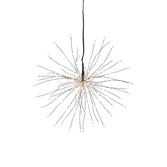 Dokud Zásoby Vydrží Závěsné světlo LED Firework, černá barva, kov, Ø 26 cm, zástrčka