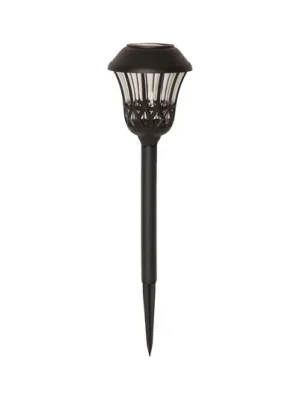 Vrácení Zdarma Krajkové LED solární světlo na zemní hroty, černé, výška 31 cm, sada 4 kusů