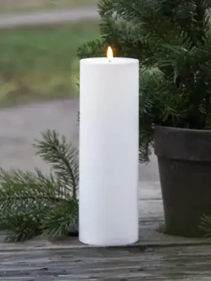 LED svíčka Flamme Rak 32,5 cm bílá plastová na baterie Hit Sezóny