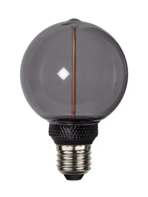 Zlevněný LED žárovka DecoLED One G80 E27 2W černá 1800K 3-stupňová