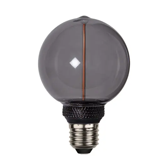 Zlevněný LED žárovka DecoLED One G80 E27 2W černá 1800K 3-stupňová