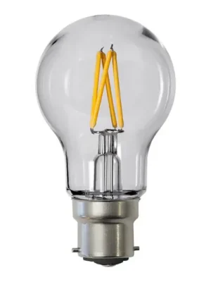 LED žárovka, A55, B22, 2,4 W, čirá, 2 700 K Levný
