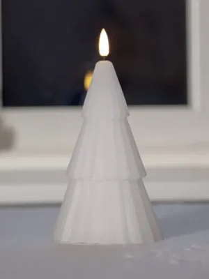 Poslední Šance LED svíčka Flamme Grany, bílá, 18 cm, pravý vosk, na baterie