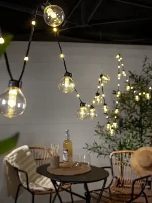 LED pohádková světla Bolla, čirá, plast Délka 5,3 m 20-fl. Rychlé Dodání