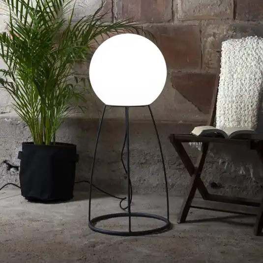 Lampa na terasu Mallorca 95 cm černá/bílá plast/kov Speciální Cena