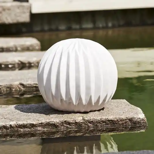 Finální Výprodej LED lampa na terasu Sandy, Ø 25,5 cm bílá plastová baterie