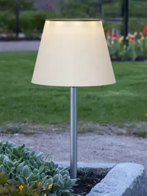 Vrácení Zdarma Solini LED solární světlo na zemní hroty, bílé/stříbrné, výška 90 cm
