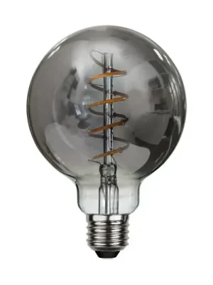 Žárovka LED Spiral Filament, G95, E27, 2 W šedá stmívatelná Cenově Výhodný