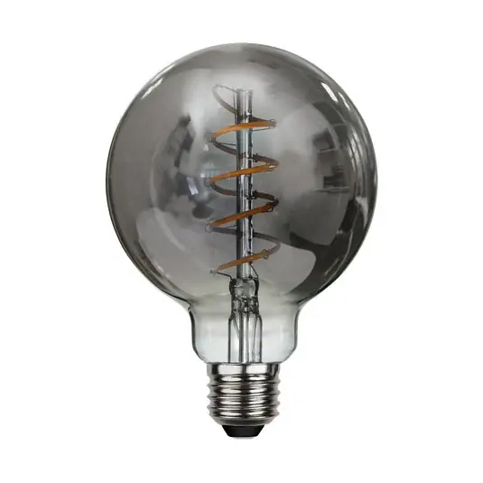 Žárovka LED Spiral Filament, G95, E27, 2 W šedá stmívatelná Cenově Výhodný