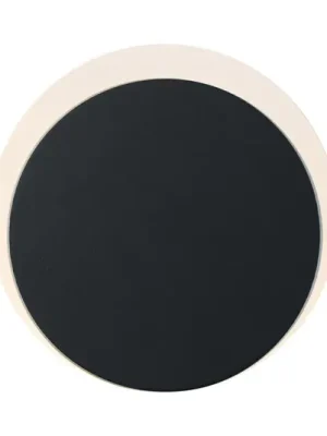 Sun-B LED dobíjecí nástěnné světlo, černé, Ø 15 cm, IP54, stmívač Výhodná Nabídka