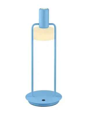 Stolní lampa LED Banji, pastelově modrá, výška 37 cm, dotykový stmívač Nakupujte Hned