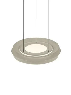 Závěsné svítidlo LED Lys, písková barva, Ø 45 cm, CCT, dálkové ovládání Vysoce Kvalitní