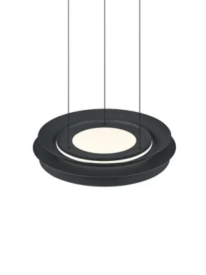 Závěsné svítidlo LED Lys, černé, Ø 45 cm, CCT, dálkové ovládání Výhodná Nabídka