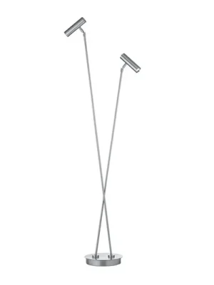 LED stojací lampa Tom Pro, matný nikl, 2 světla, CCT, stmívač Tovární Cena