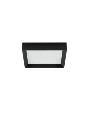 Akce Stropní svítidlo LED Tara Q, 30 x 30 cm, černá, 3 000 K, hliník