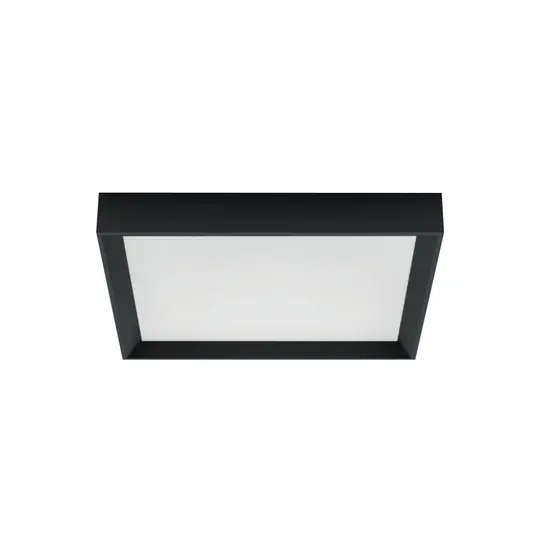 Stropní svítidlo LED Tara Q, 50 x 50 cm, černá, 3 000 K, hliník Sezónní Sleva