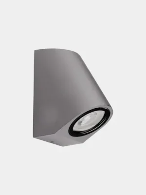 Pouze Dnes LEDS-C4 Eko Šikmé venkovní nástěnné svítidlo, šedé, šířka 7 cm, hliník