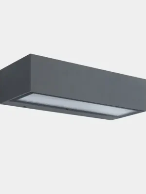 Rychlé Dodání LEDS-C4 LED venkovní nástěnná lampa Nemesis, šedá, šířka 19,5 cm