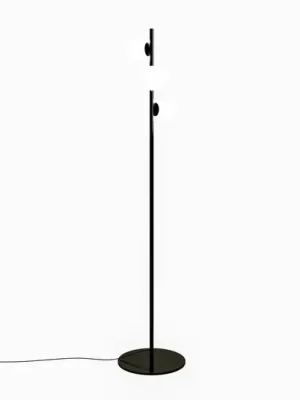Bezpečná Platba LEDS-C4 LED stojací lampa Perlina, výška 170 cm, černá, ocel