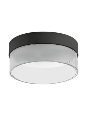 Tovární Cena Stropní svítidlo Crumb LED, černá barva, Ø 15,4 cm, železo, sklo