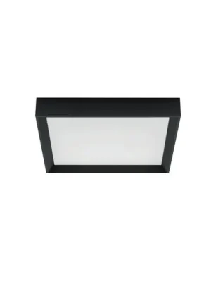 Stropní svítidlo LED Tara Q, 40 x 40 cm, černá, 3 000 K, hliník Víkendová Akce