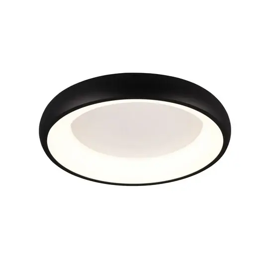 Cenová Bomba LED stropní svítidlo Cardona, Ø 46,5 cm, matná černá, kov CCT