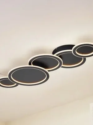 Pouze Dnes Stropní svítidlo Lucande LED Diala, černá, kov, 96 cm
