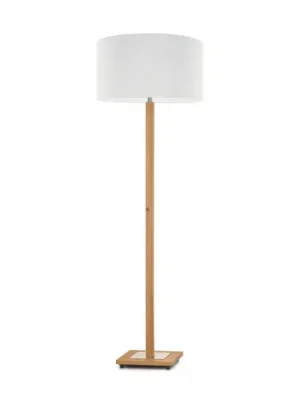 Pouze Dnes HerzBlut stojací lampa Titos, dřevo, bílá, výška 160 cm, E27