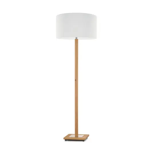 Pouze Dnes HerzBlut stojací lampa Titos, dřevo, bílá, výška 160 cm, E27