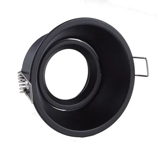 Víkendová Akce Vestavné světlo Slim Trim, černé, Ø 9,4 cm, IP20, hliník, GU10
