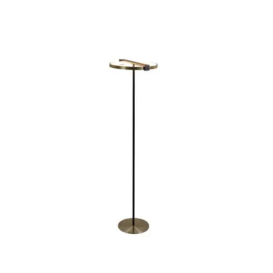 Stojací lampa LED Aerial, mosaz/černá, ocel, silikon Must-Have