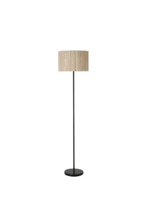 Tovární Cena Stojací lampa Meadow, černá, hnědá, přírodní vlákno, ocel