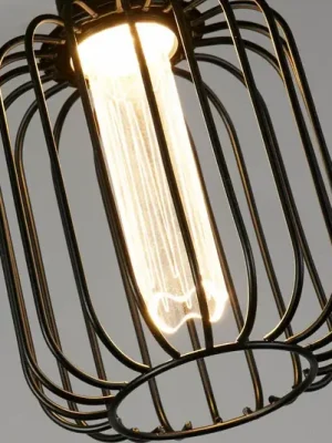 LED Deco Bulb Cylinder E27 4,5W 2 700K černé kovové vzpěry Rychlé Dodání