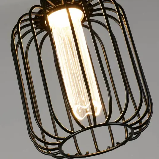LED Deco Bulb Cylinder E27 4,5W 2 700K černé kovové vzpěry Rychlé Dodání
