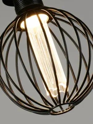 Výhodná Nabídka LED Deco Bulb Globe E27 4,5W 2.700K černé kovové vzpěry