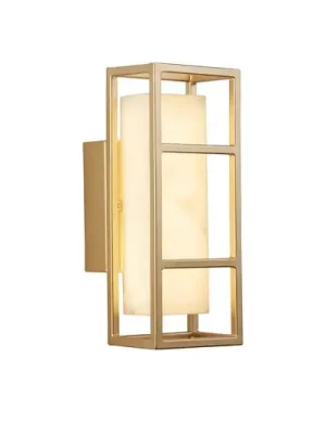 Omezená Nabídka Nástěnné svítidlo Mirage LED, výška 40 cm, zlatá barva, ocel, IP44