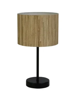 Stolní lampa Meadow, hnědá, černá, přírodní vlákno, ocel Přímo Od Výrobce