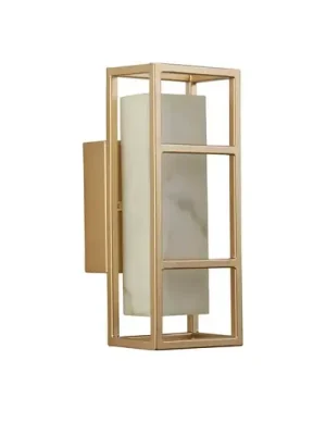 Pouze Dnes Nástěnné svítidlo Mirage LED, výška 25 cm, zlatá barva, ocel, IP44