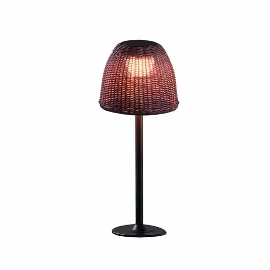 Podstavná lampa Bover LED Atticus, výška 50 cm, grafitově hnědá/hnědá Tovární Cena
