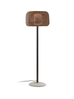 Terasová lampa Bover Fora P, grafitově hnědá/hnědá, výška 165 cm, Koupit Online