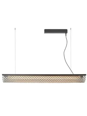 Jen Po Omezenou Doba Závěsná lampa Bover LED Nans Balis S/140, hnědá/hnědá, 140 cm