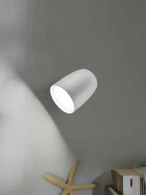 Venkovní nástěnné svítidlo Bover LED Nut, bílé, hliník/ocel, výška 13,5 cm Nová Kolekce