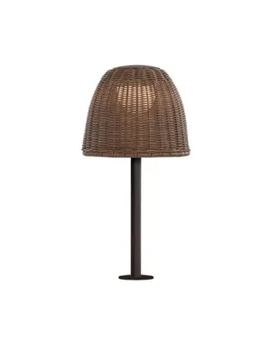 Stolní lampa Bover LED Atticus, grafitově hnědá/hnědá, výška 50 cm Oblíbený